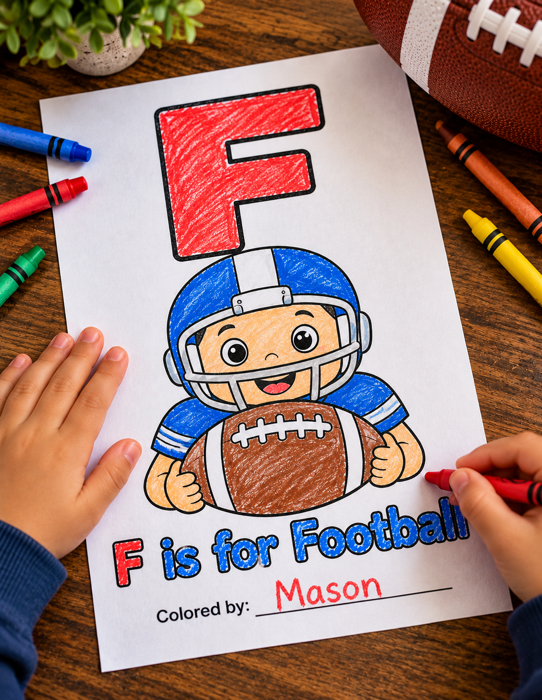 My First Football ABC Coloring Book