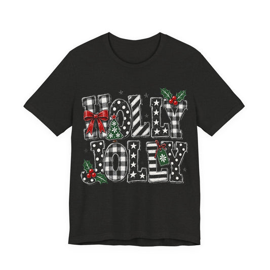 Holly Jolly Christmas Tee — Festive Holiday Graphic T-Shirt