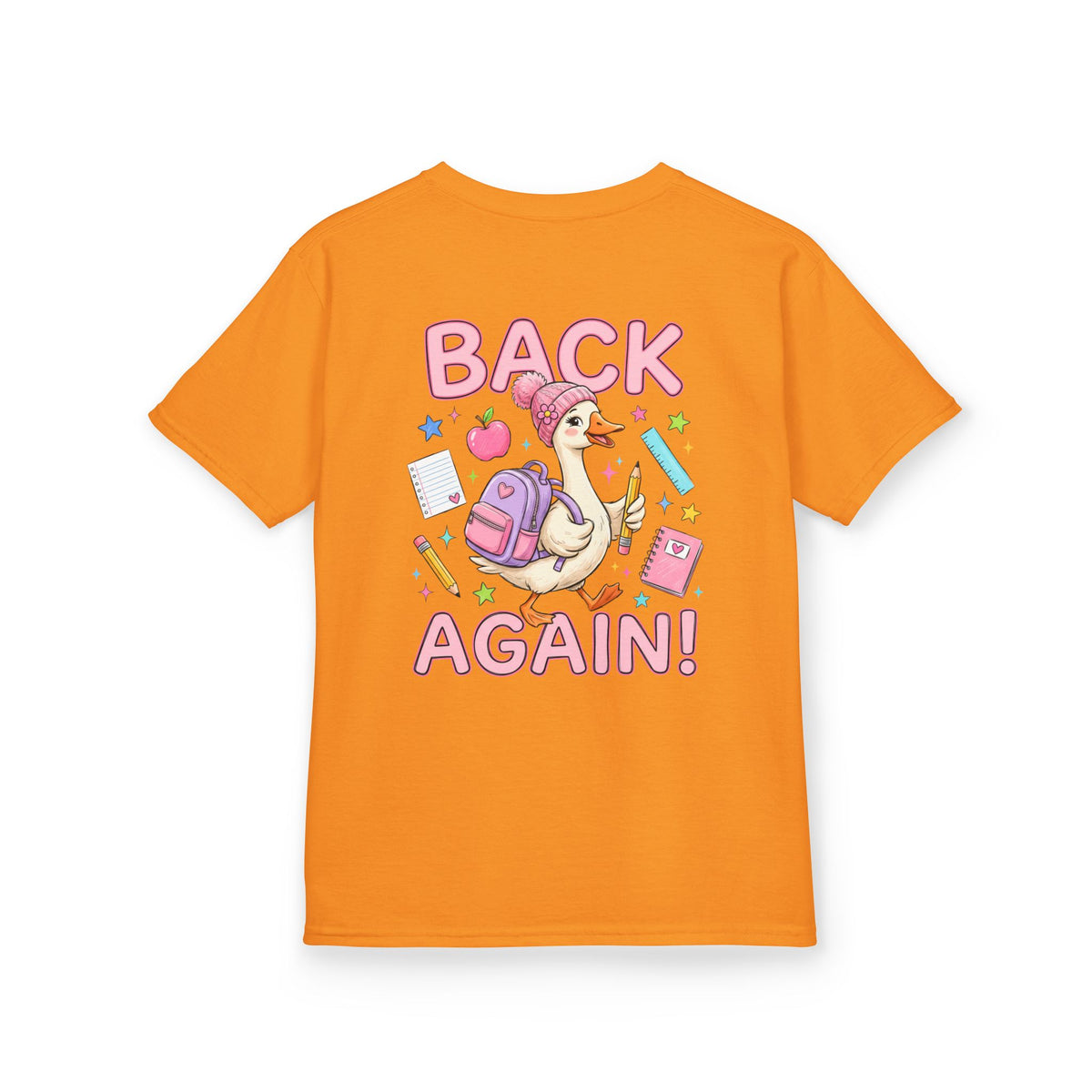 Kids Tee — Cute 'Bruh We Back / Back Again' School Duck Graphic