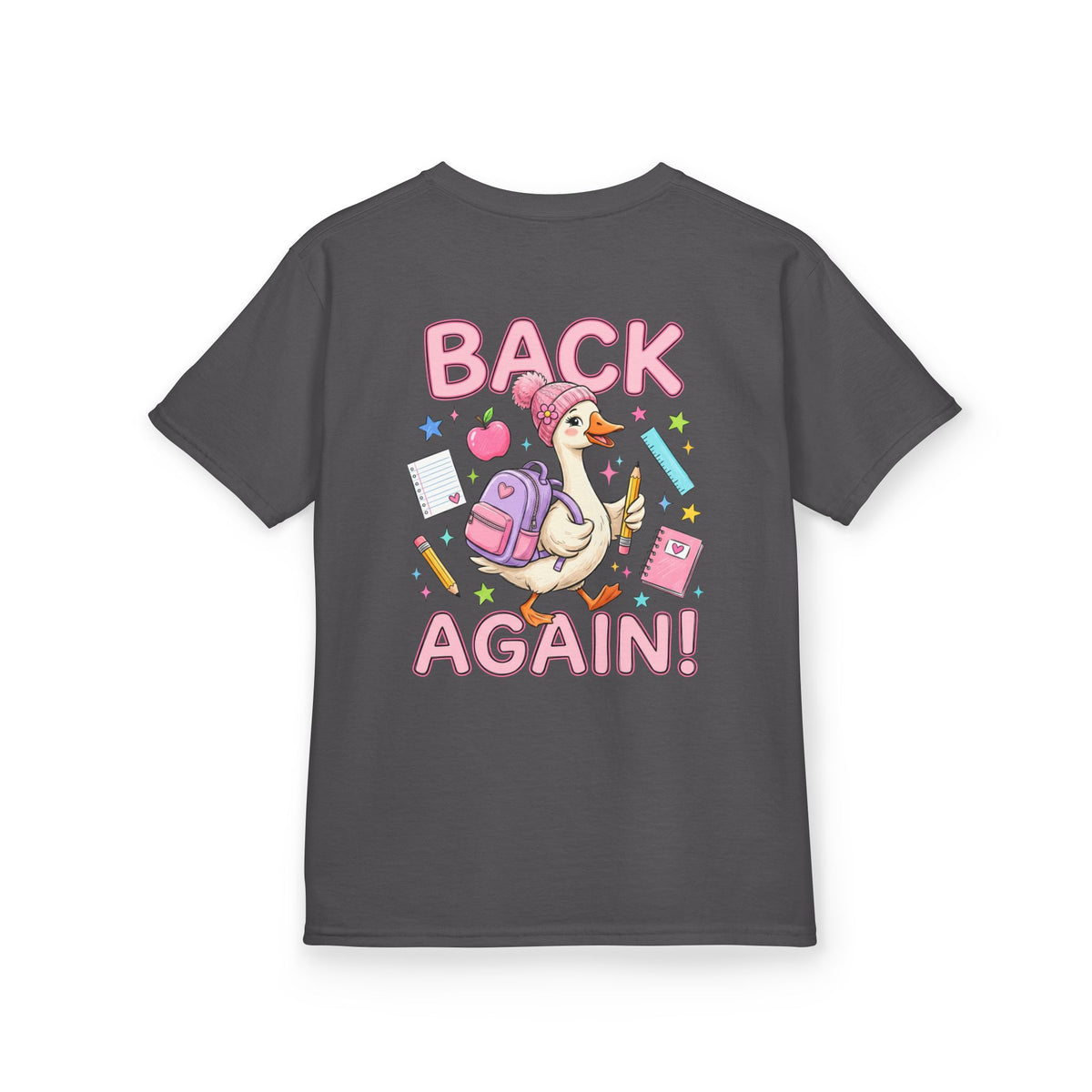 Kids Tee — Cute 'Bruh We Back / Back Again' School Duck Graphic