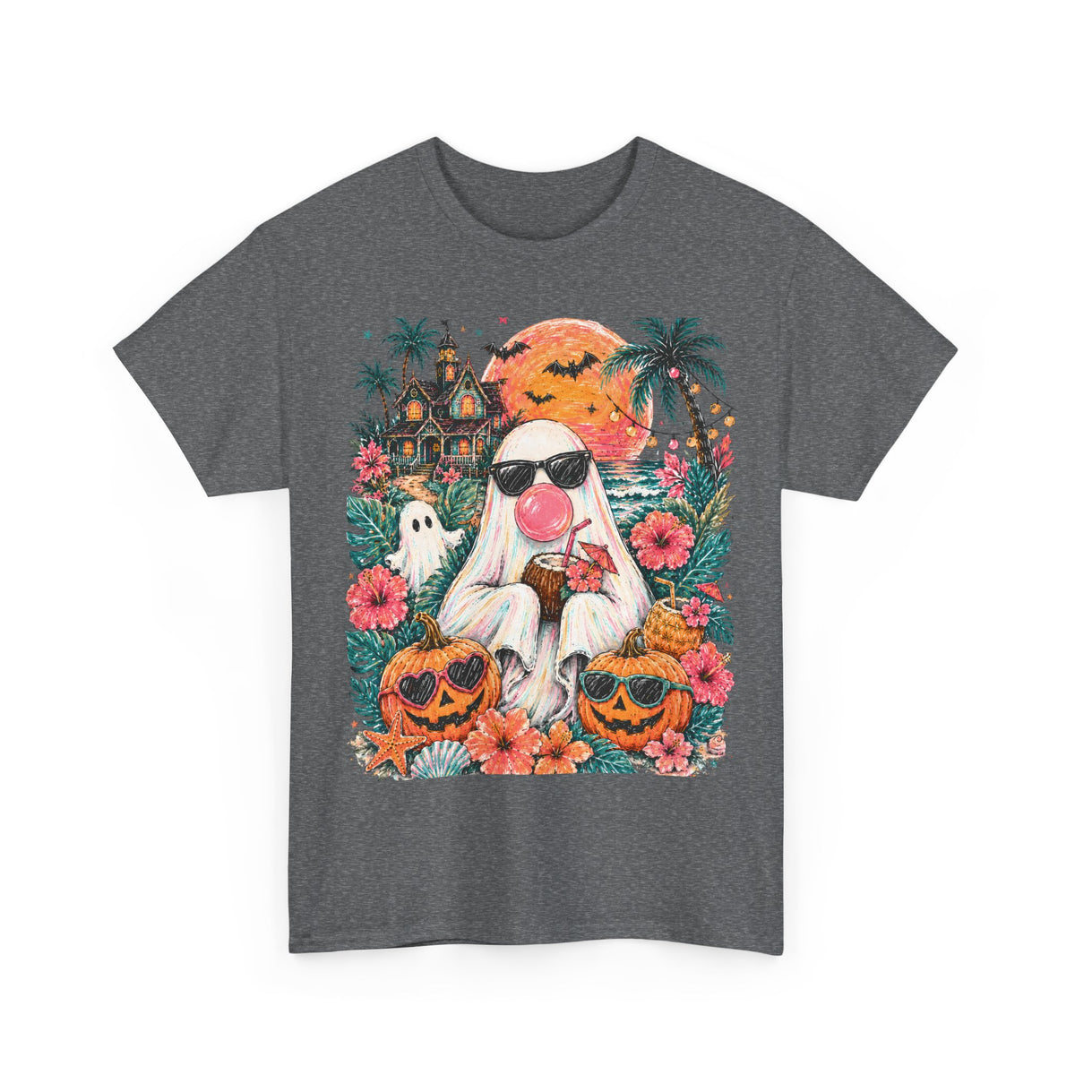 Halloween Tropical T-Shirt — Summerween Ghost