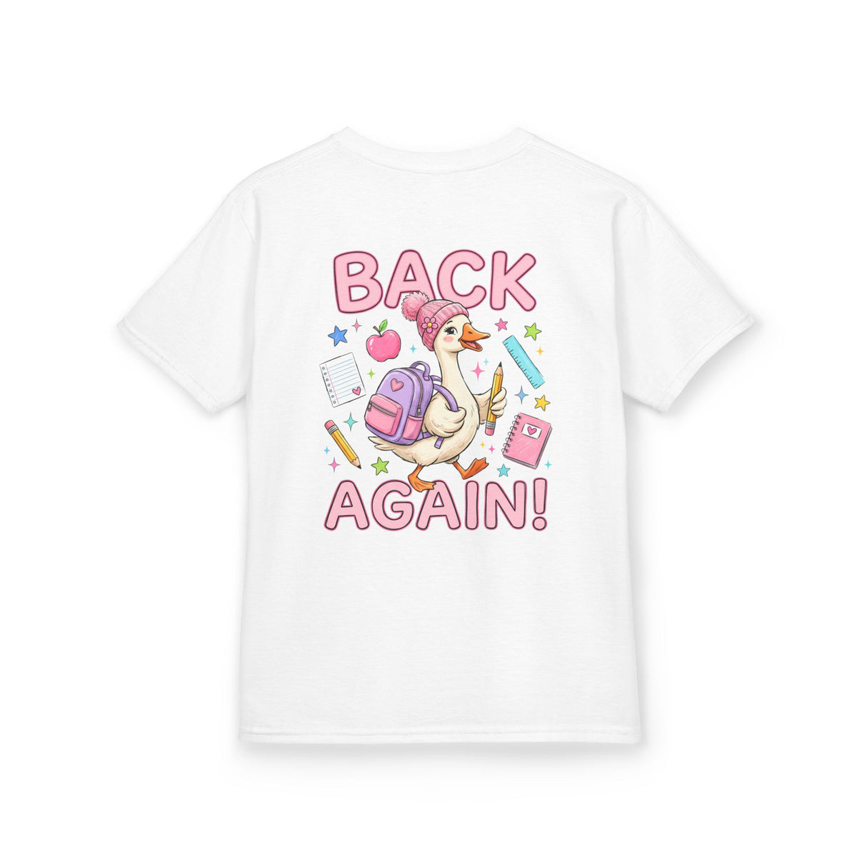 Kids Tee — Cute 'Bruh We Back / Back Again' School Duck Graphic