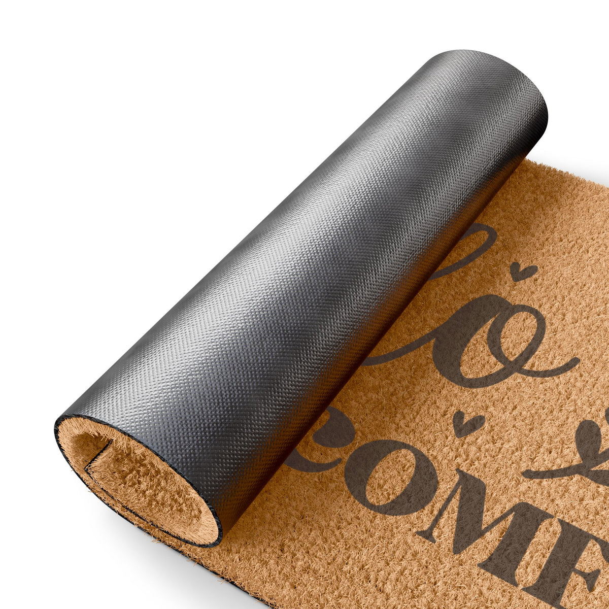 Hello and Welcome Coir Doormat — Rustic Front Door Welcome Mat