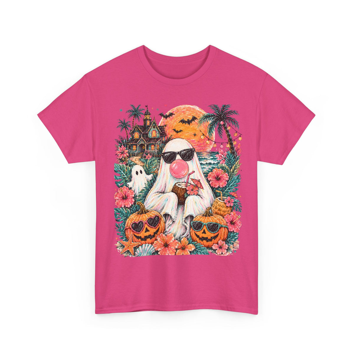 Halloween Tropical T-Shirt — Summerween Ghost