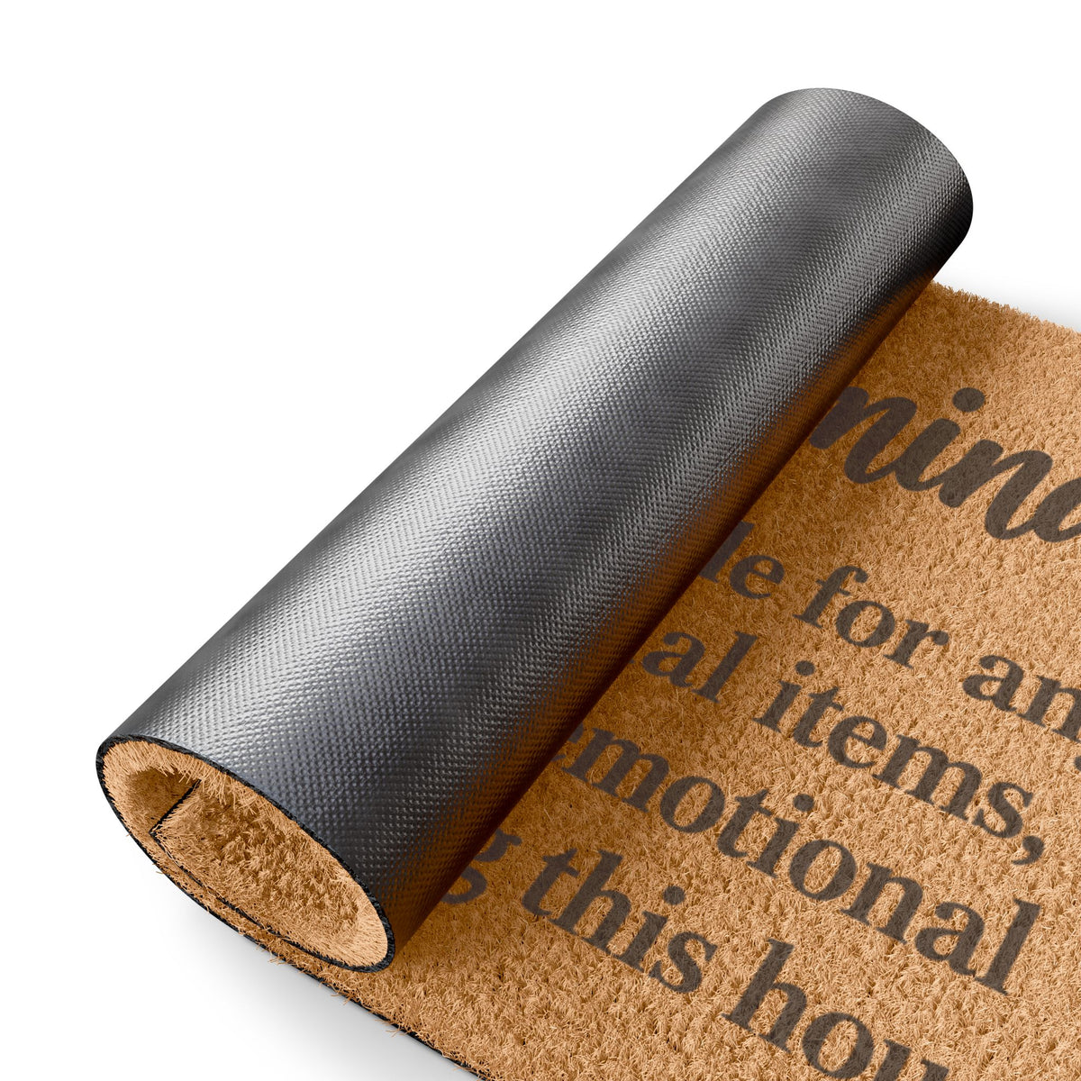 Doormat — "Friendly reminder: We're not responsible for any damages..." Funny Warning Coir Door Mat