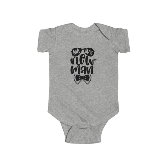 New Man Infant Bodysuit – Cute Bow Tie Baby Onesie