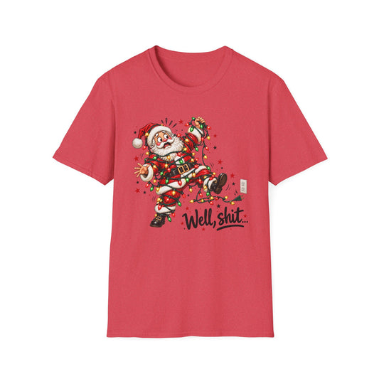 Funny Christmas Santa T-Shirt — 'Well, Shit' Santa Holiday Tee