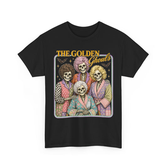 "The Golden Ghouls" Retro Skeleton Grandmas Halloween Tee