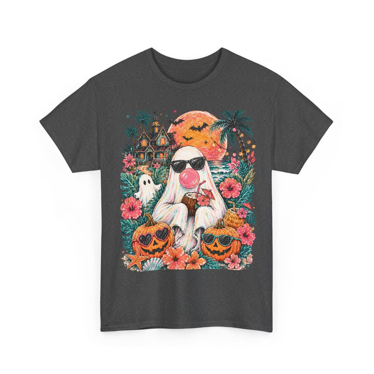 Halloween Tropical T-Shirt — Summerween Ghost