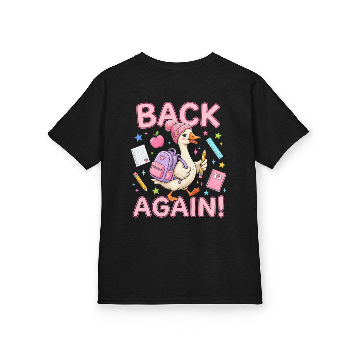 Kids Tee — Cute 'Bruh We Back / Back Again' School Duck Graphic