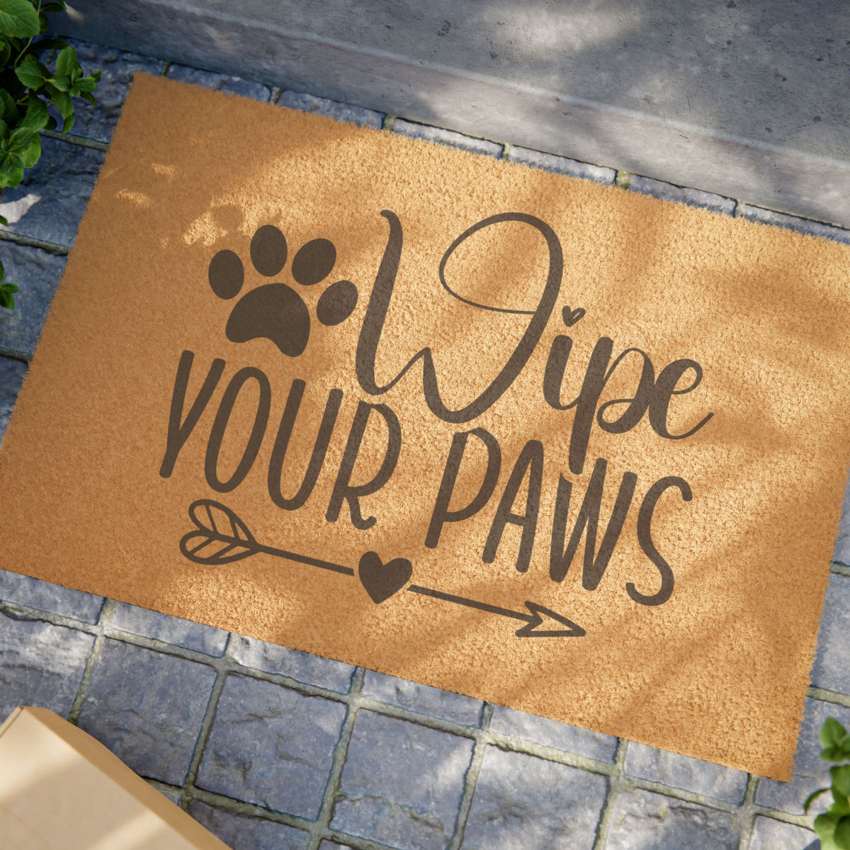 Doormat — "Wipe Your Paws" Pet Welcome Mat