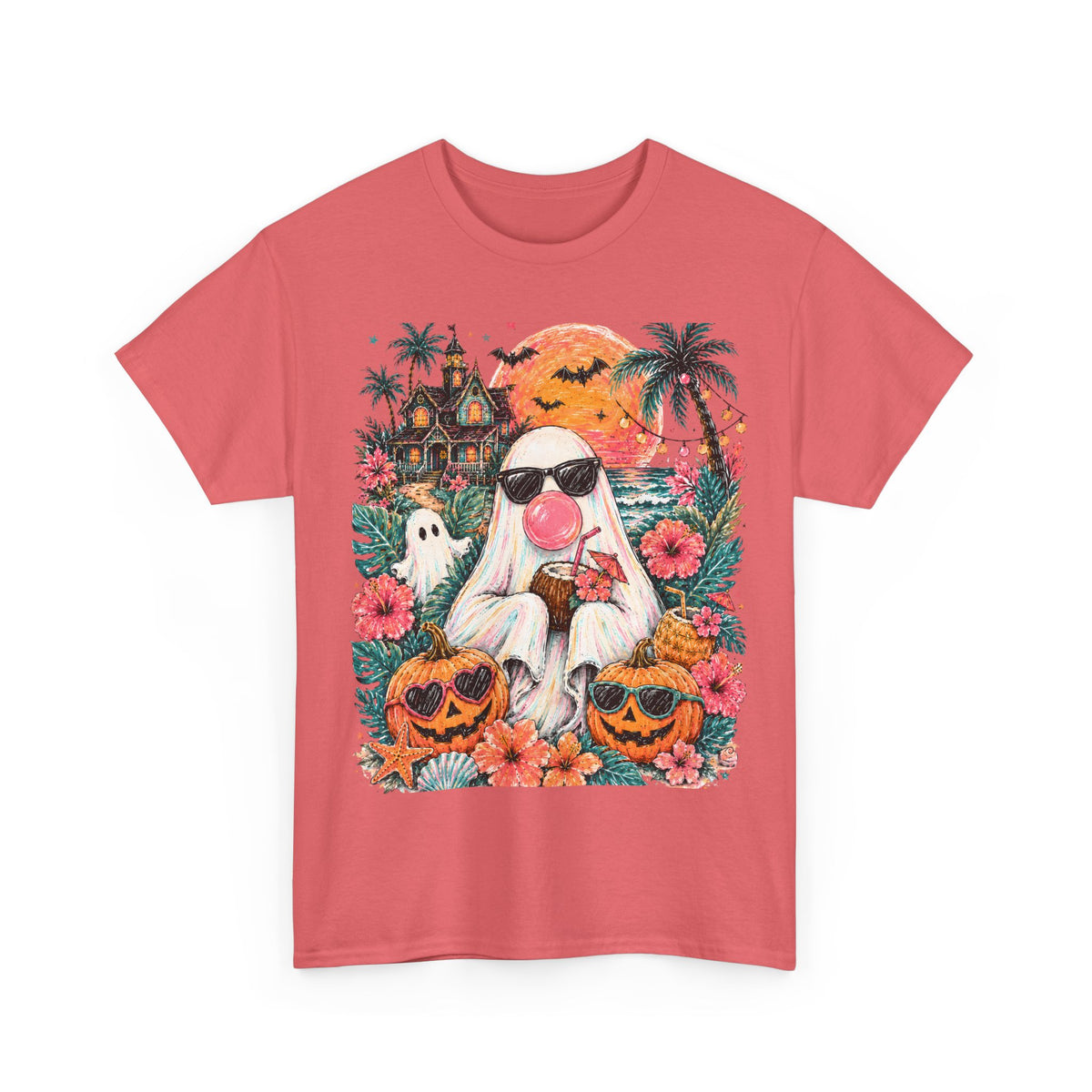 Halloween Tropical T-Shirt — Summerween Ghost