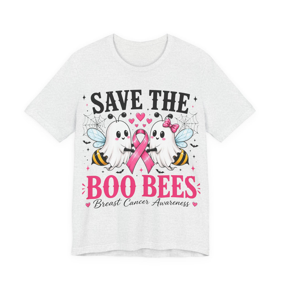 Breast Cancer Awareness Tee – "Save the Boo Bees" Cute Ghost Bee T-Shirt