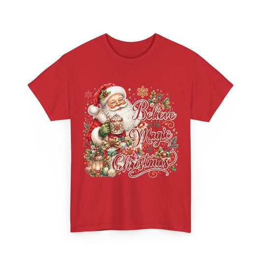 Christmas T‑Shirt — "Believe in the Magic of Christmas" Santa Graphic Tee
