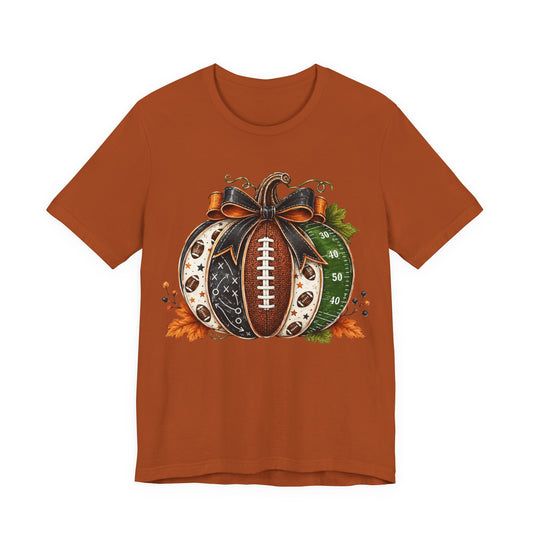 Football Pumpkin Fall Tee – Thanksgiving & Game Day Autumn T-Shirt