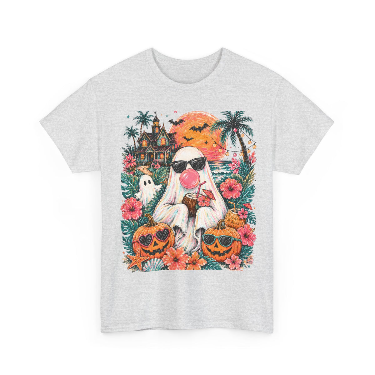 Halloween Tropical T-Shirt — Summerween Ghost