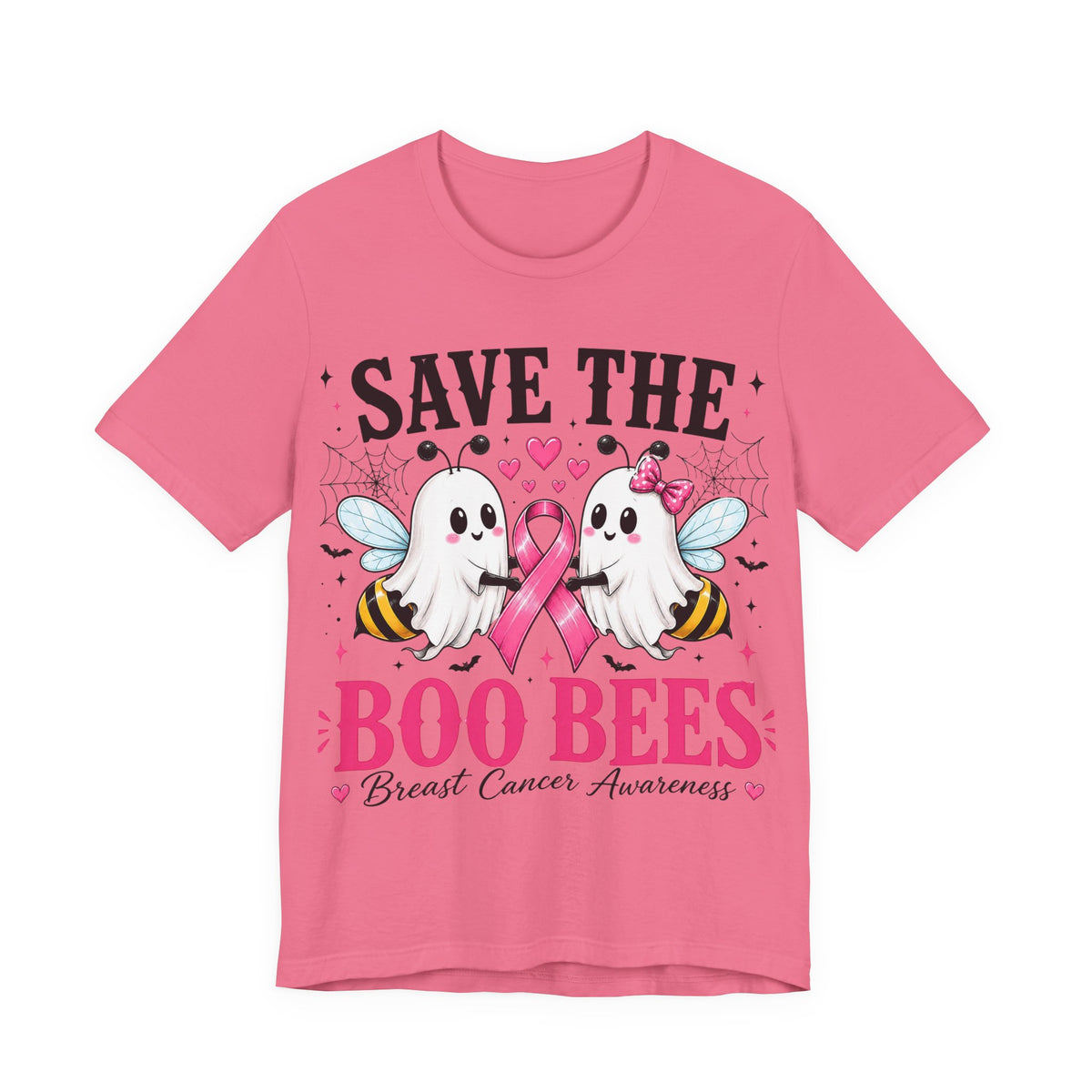 Breast Cancer Awareness Tee – "Save the Boo Bees" Cute Ghost Bee T-Shirt