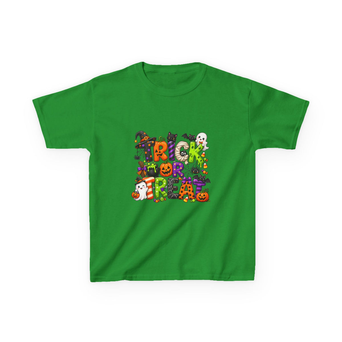 Kids Halloween "Trick or Treat" T-Shirt - Cute Spooky Characters