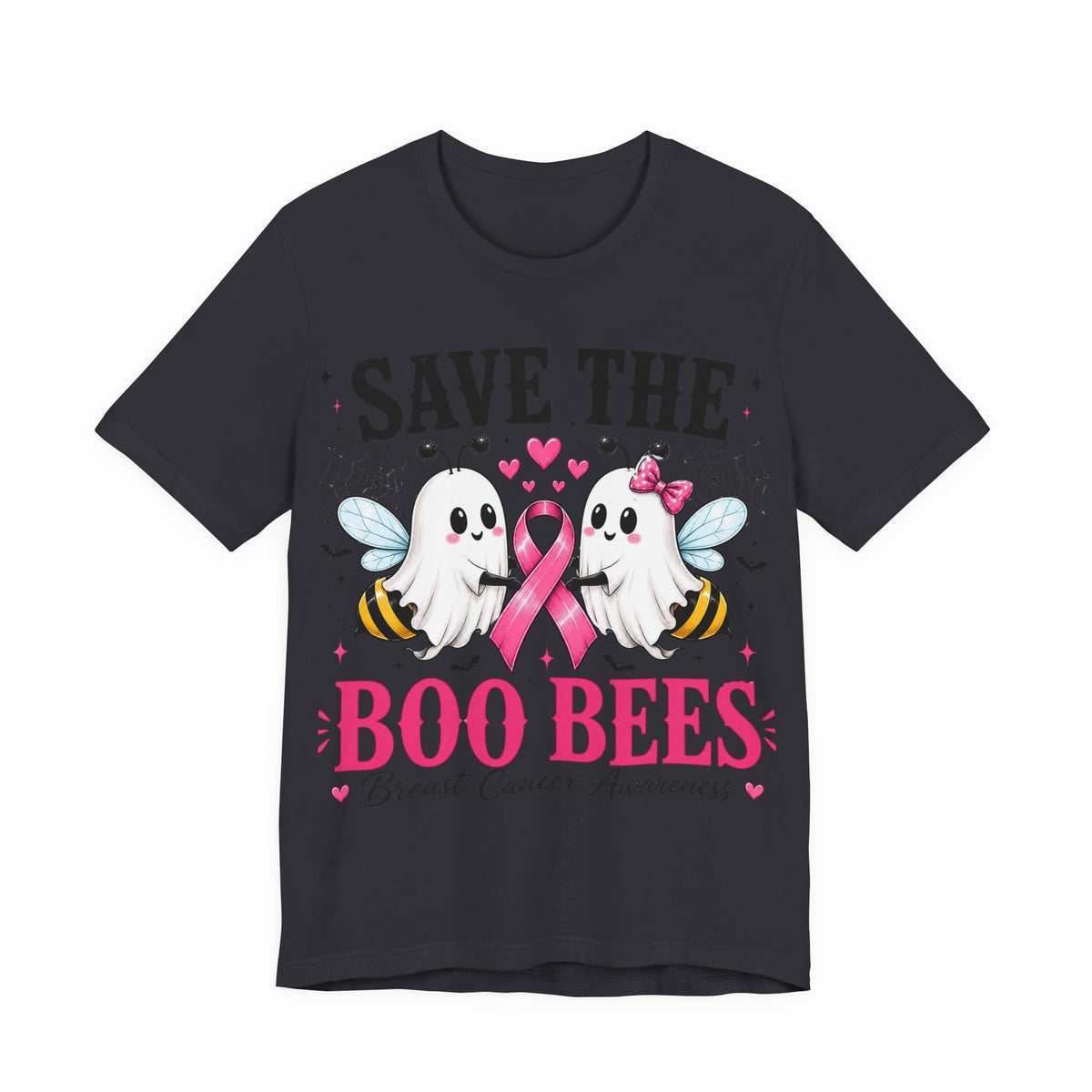 Breast Cancer Awareness Tee – "Save the Boo Bees" Cute Ghost Bee T-Shirt