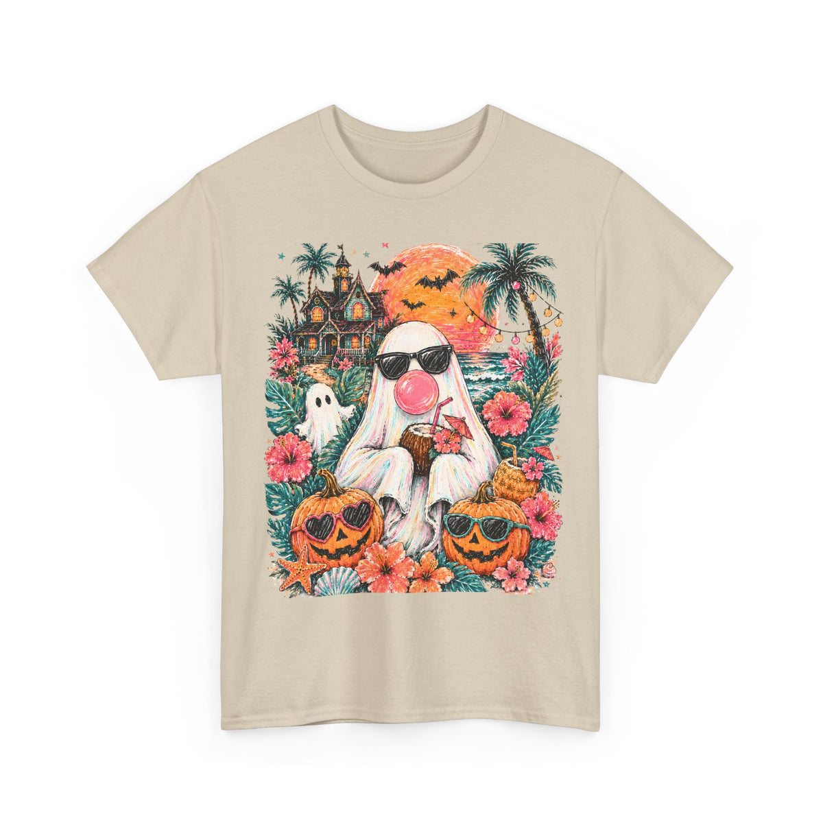Halloween Tropical T-Shirt — Summerween Ghost