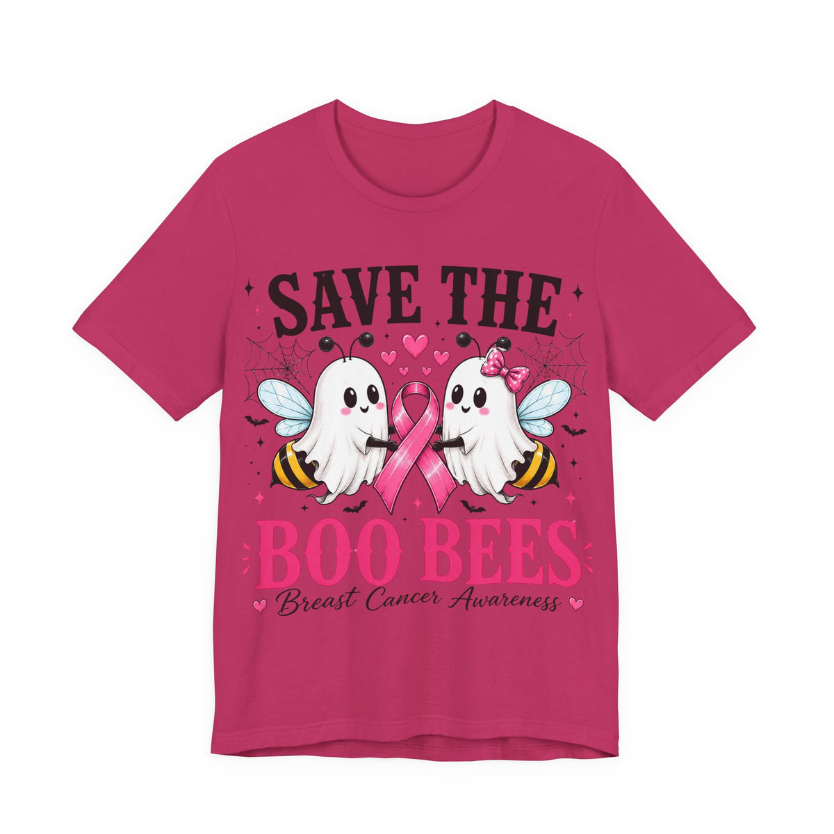 Breast Cancer Awareness Tee – "Save the Boo Bees" Cute Ghost Bee T-Shirt