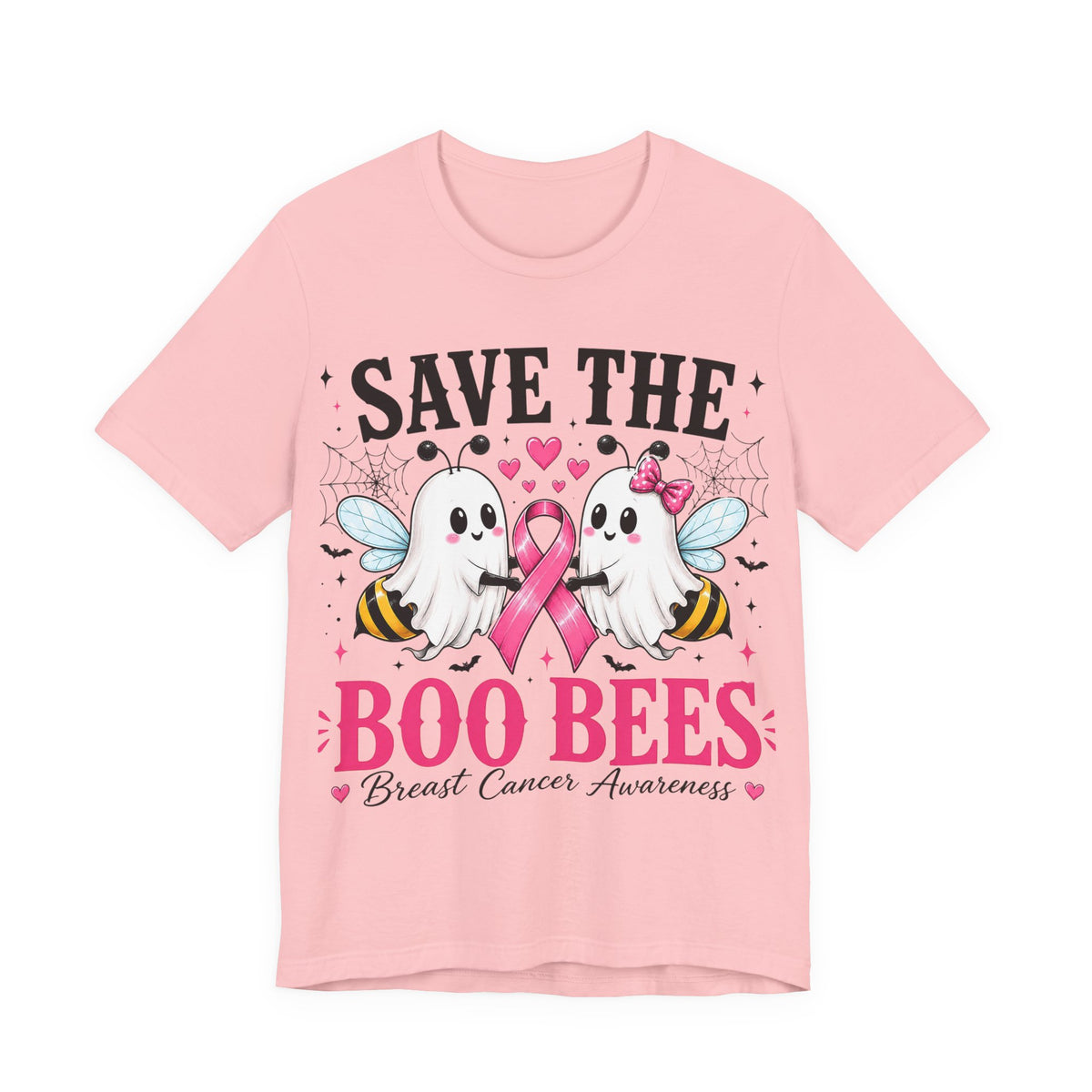 Breast Cancer Awareness Tee – "Save the Boo Bees" Cute Ghost Bee T-Shirt