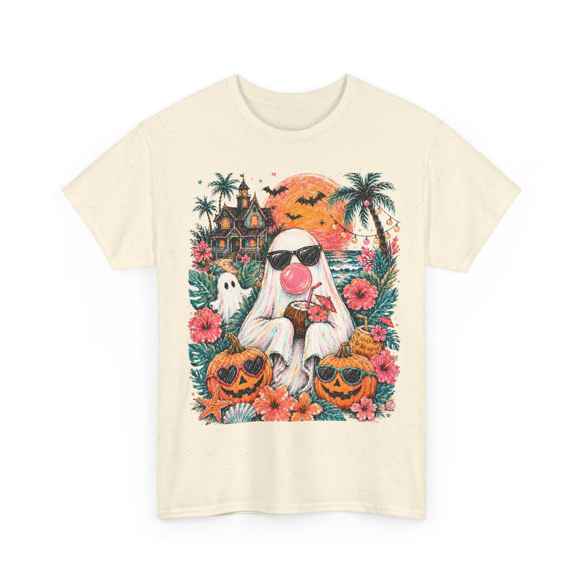 Halloween Tropical T-Shirt — Summerween Ghost