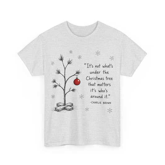 Charlie Brown Christmas Tee — "It's Not What's Under the Christmas Tree" Holiday Shirt