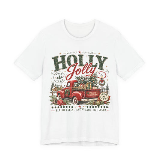 Holly Jolly Vintage Truck Christmas Tee