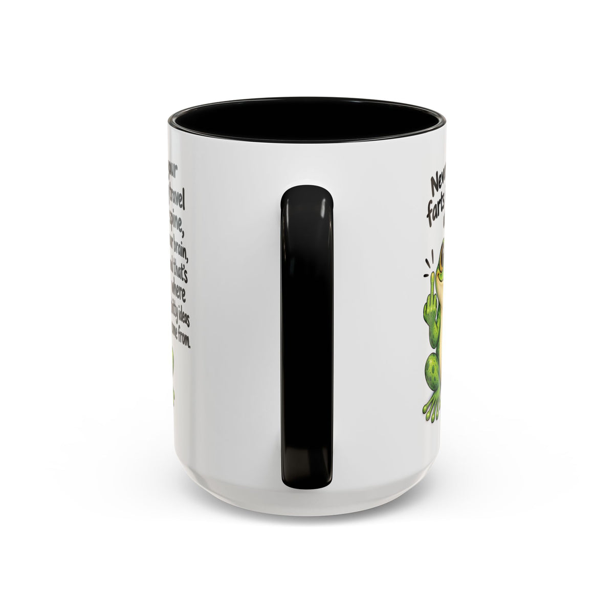 Coffee Mug — Funny Frog 'Never Hold Your Farts In' Accent Mug (11/15oz)
