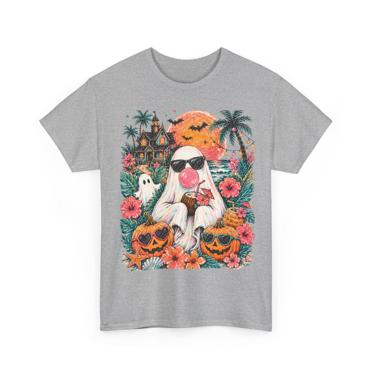 Halloween Tropical T-Shirt — Summerween Ghost
